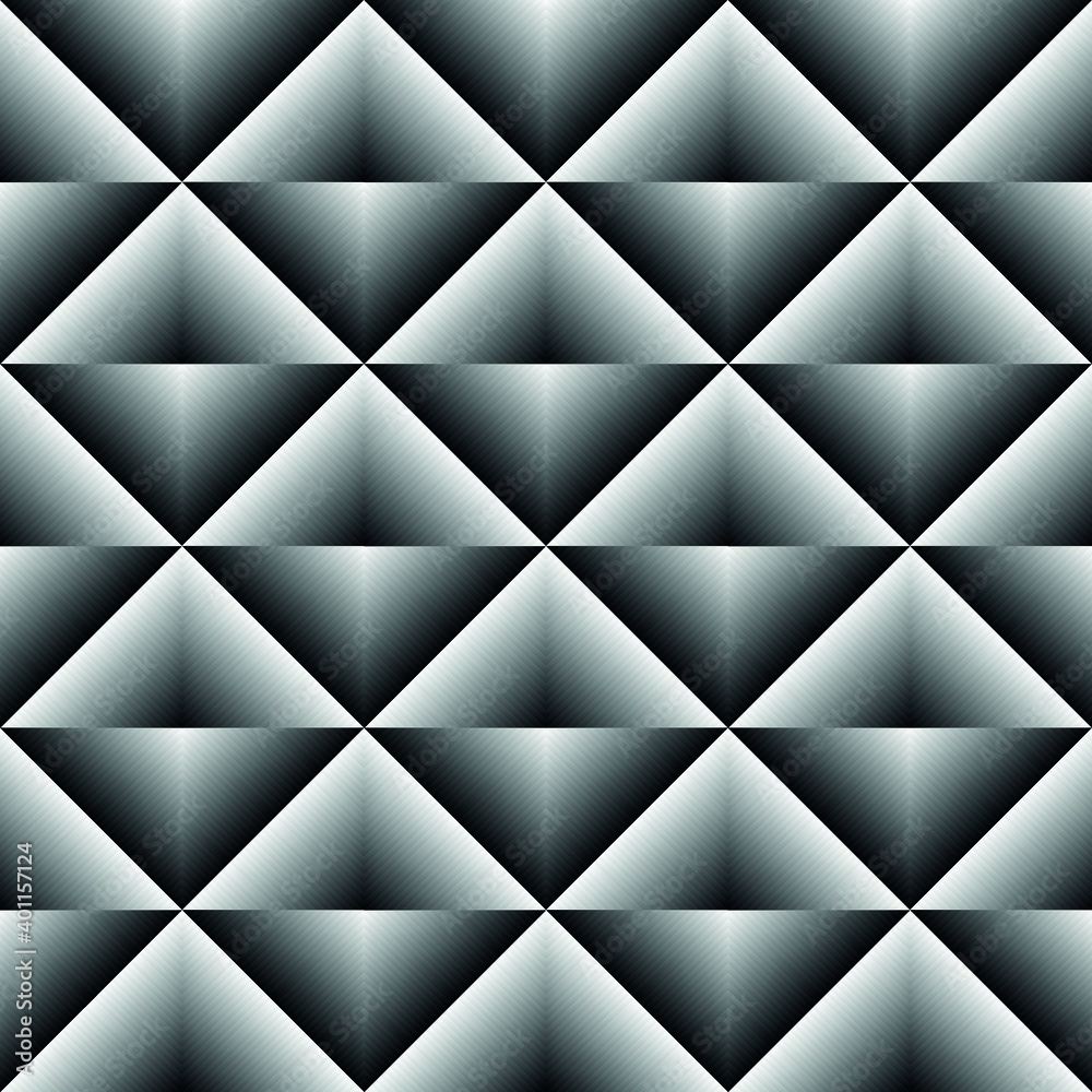 Obraz premium Geometric seamless pattern, abstract black and white background, vector modern design texture.