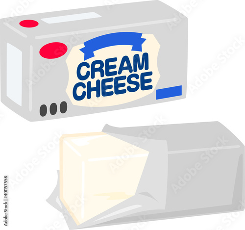 箱入りのクリームチーズ