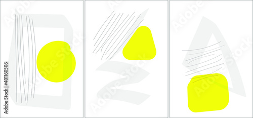 Gray and yellow background is the main color of 2021. Abstract trendy color pattern, web splash template, postcard sample.