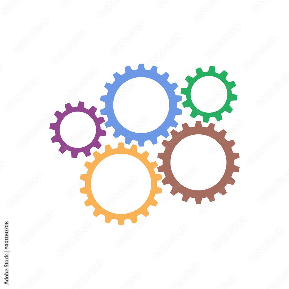 Vector gear relationship for business concepts. Can be used for info-graphic, advertising printing, website, modern template, education template stock vector illustration Vector gear relationship for business concepts. Can be used for info-graphic, advertising printing, website, modern template, education template stock vector illustration