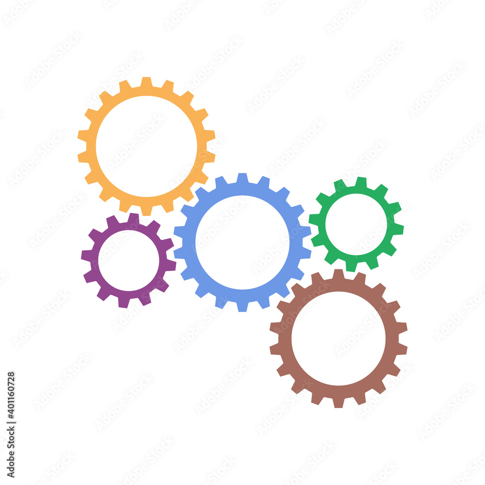 Vector gear relationship for business concepts. Can be used for info-graphic, advertising printing, website, modern template, education template stock vector illustration Vector gear relationship for business concepts. Can be used for info-graphic, advertising printing, website, modern template, education template stock vector illustration