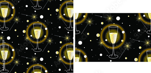christmas background. new year pattern, vintage, vector, hand drawing. banner