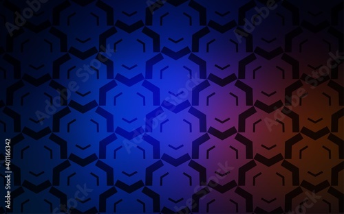 Dark Blue, Red vector pattern with wry lines. Colorful geometric sample with gradient lines.  A completely new template for your design.