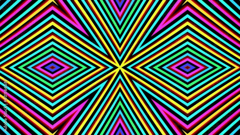 Abstract symmetrical composition, 3d elements light up like bulbs with multicolor neon light. Looped bg for show or events, exhibitions, festivals or concerts, music videos, DJ or VJ for night clubs. Abstract symmetrical composition, 3d elements light up like bulbs with multicolor neon light. Looped bg for show or events, exhibitions, festivals or concerts, music videos, DJ or VJ for night clubs.