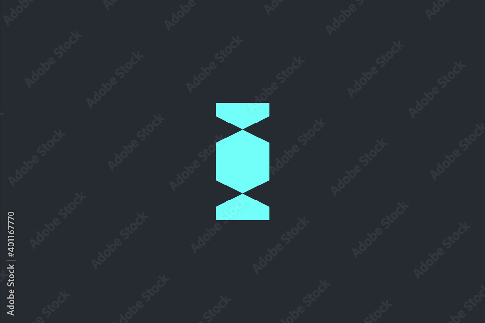 Minimal Modern Abstract Letter I Dark Background Logo Template Minimal Modern Abstract Letter I Dark Background Logo Template