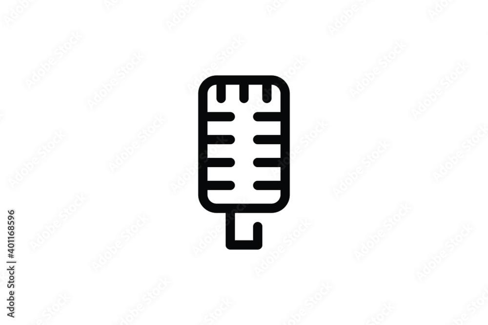 Record Studio Outline Icon - Microphone Record Studio Outline Icon - Microphone