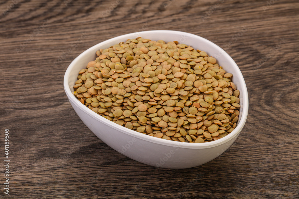 Vegan cuisine - Dry lentil heap Vegan cuisine - Dry lentil heap