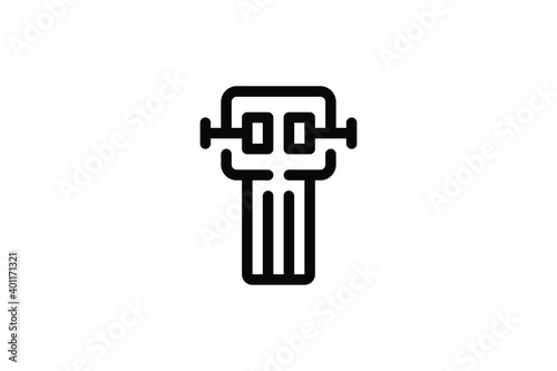 Record Studio Outline Icon - Guitar