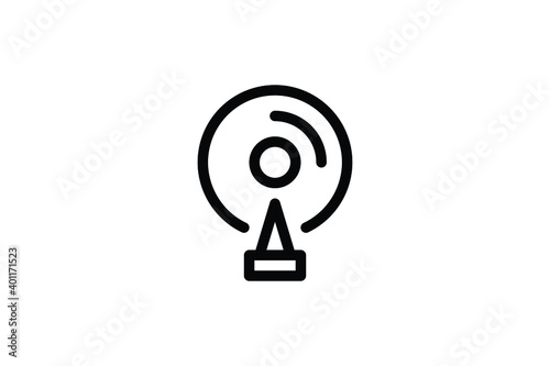 Record Studio Outline Icon - Vinyl