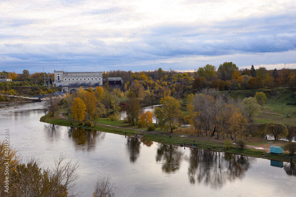 view of the city of Narva, Estonia