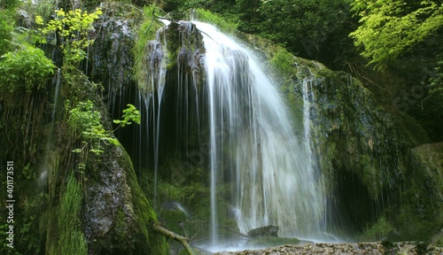 waterfall in the forest,