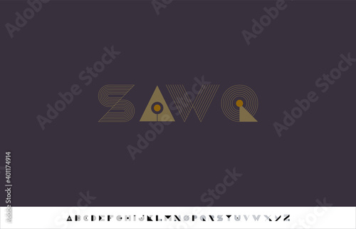 vector illustration of alphabet font family