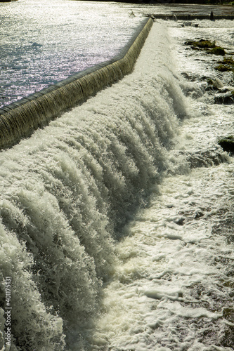 Waterfall in backlite photo
