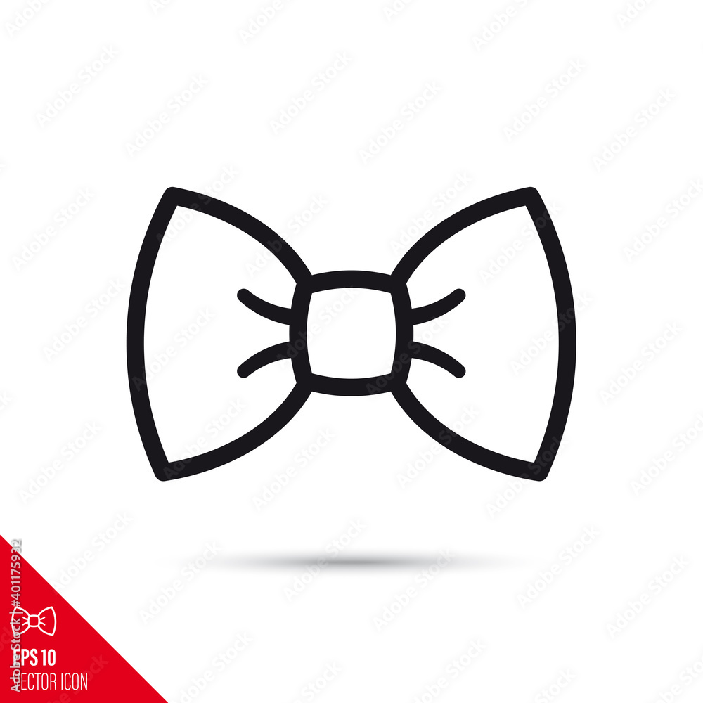 Bow tie vector line icon