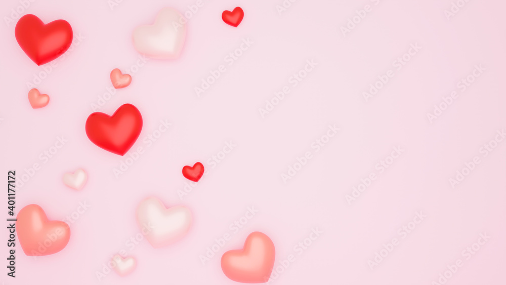Valentines day background with Heart Shaped.