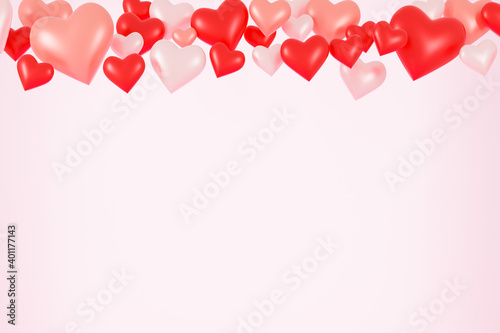 Valentines day background with Heart Shaped.