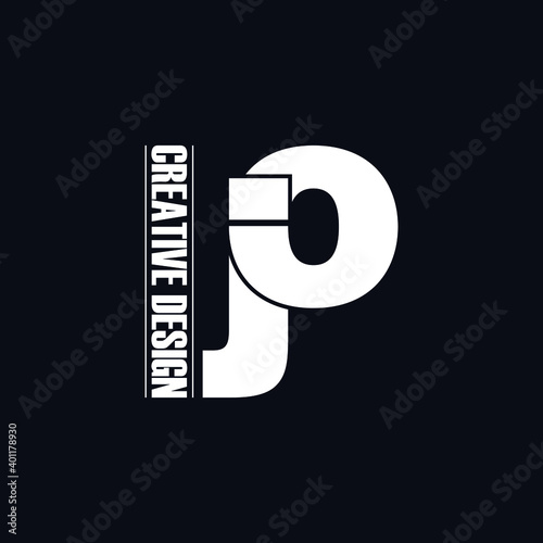 Letter JO simple logo design vector