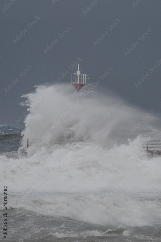 storm storm surges in the Tyrrhenian Sea