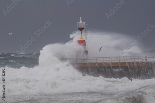 storm storm surges in the Tyrrhenian Sea