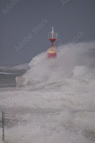 storm storm surges in the Tyrrhenian Sea