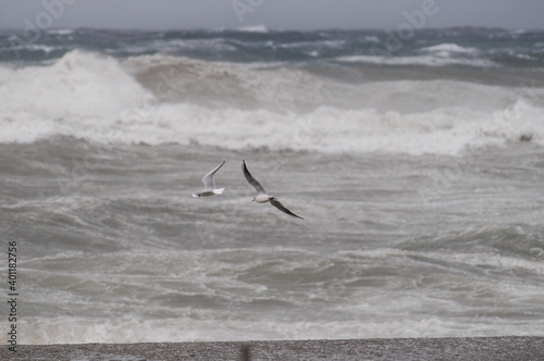 storm storm surges in the Tyrrhenian Sea