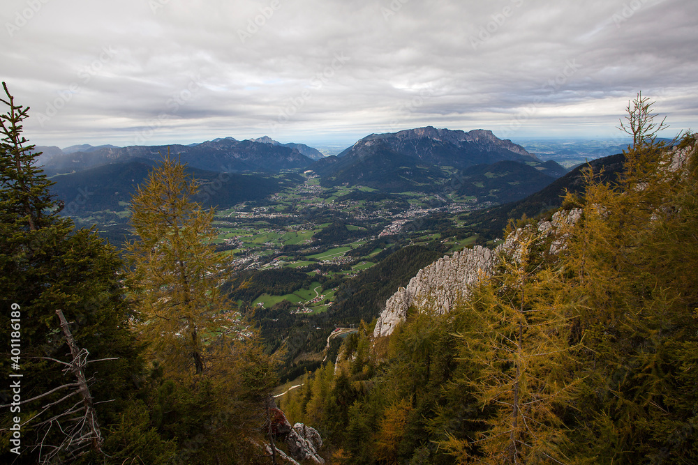 Mountain view from Jenner to Untersberg mountain, Bavaria, Germany