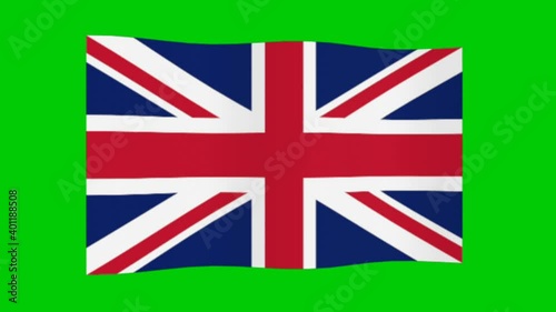 British Union flag wave movement