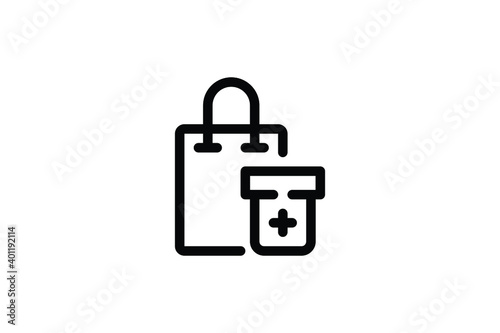 Pharmacy Outline Icon - Bag