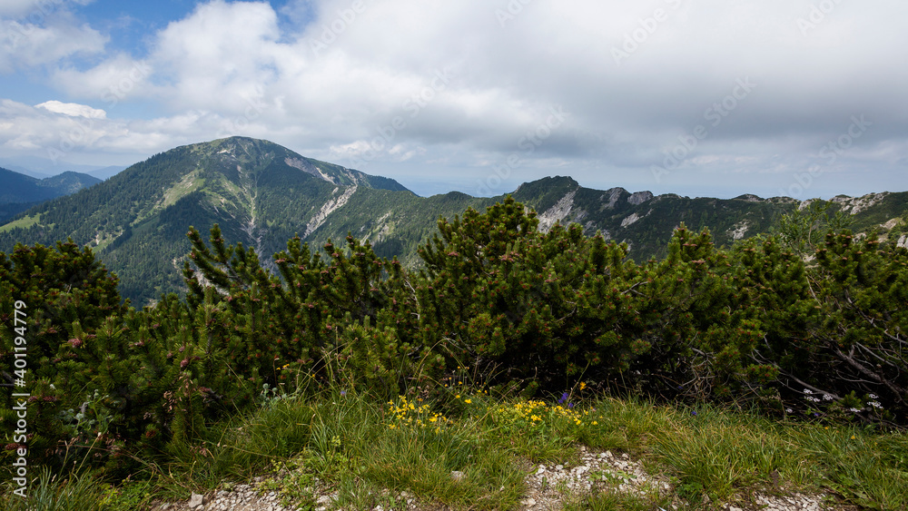 Fototapeta premium Heimgarten mountain ridge in Bavaria, Germany
