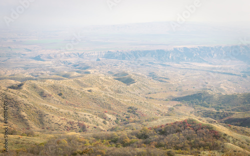 Panoramic views of vashlovani national park from black mountain © Evaldas