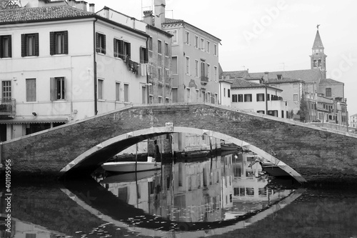 Venetian island - local bridge. Venice, 2011