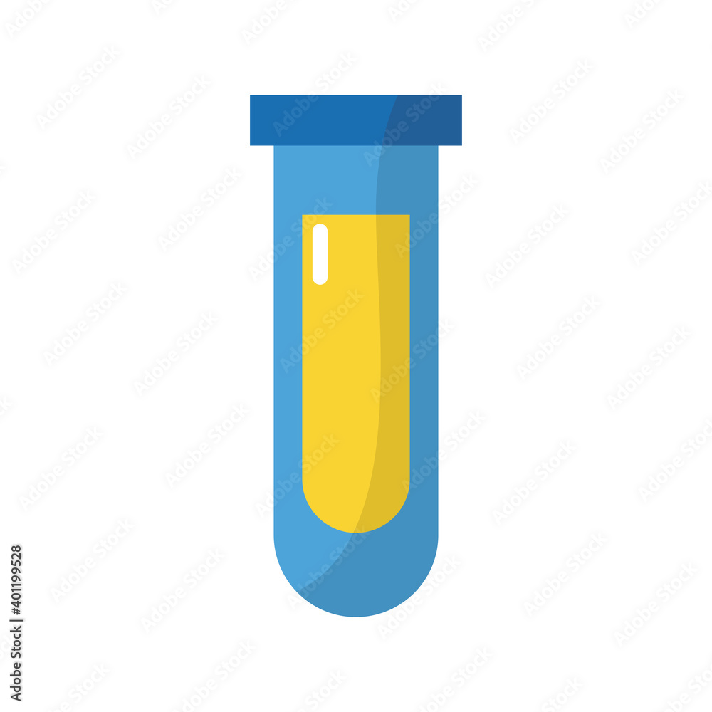 medical tube test laboratory flat style icon medical tube test laboratory flat style icon