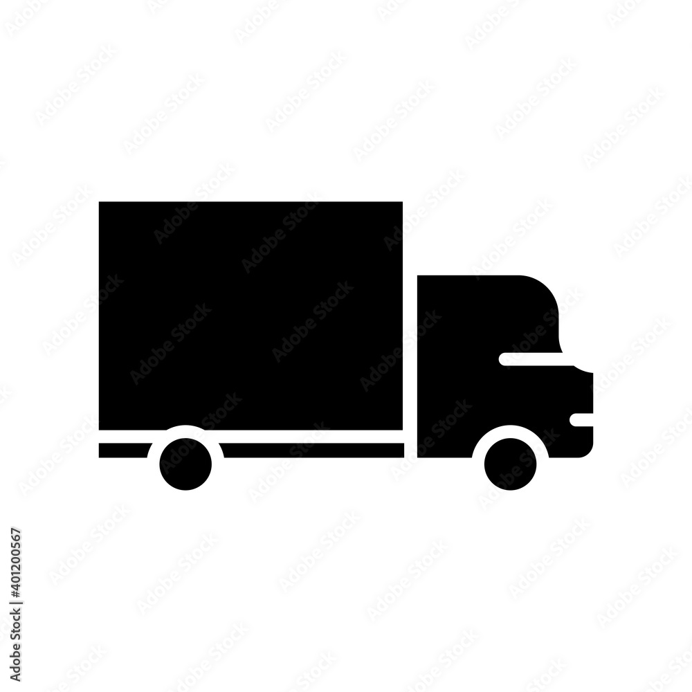 truck delivery service silhouette style icon