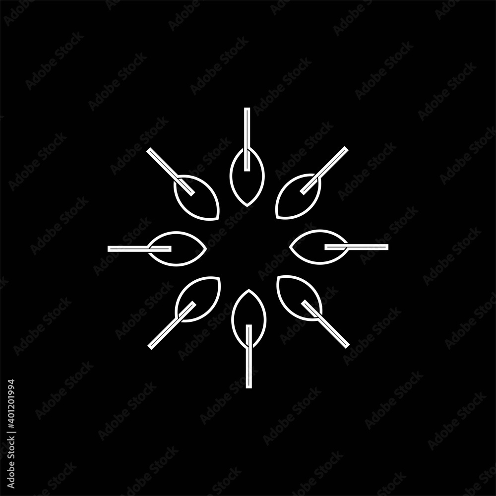 unique, simple, creative leaf mandala logo concept for batik logos unique, simple, creative leaf mandala logo concept for batik logos