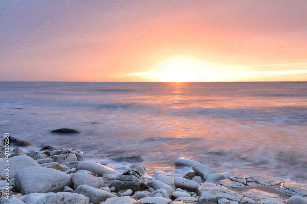 A beautiful sunrise over the North Sea from the Yorkshire coast. A beautiful sunrise over the North Sea from the Yorkshire coast.