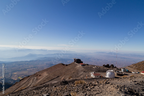 Beautiful shot of the Large millimeter telescope Alfonso Serrano in Mexico. Relief highest mountain