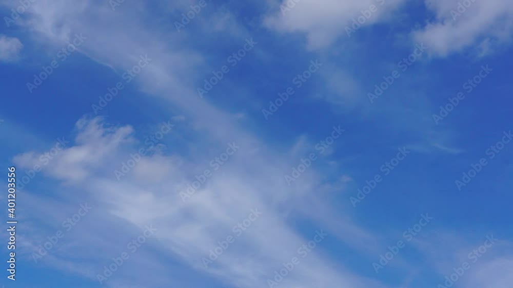Panorama of peaceful blue sky with white clouds in sunny summer day Panorama of peaceful blue sky with white clouds in sunny summer day