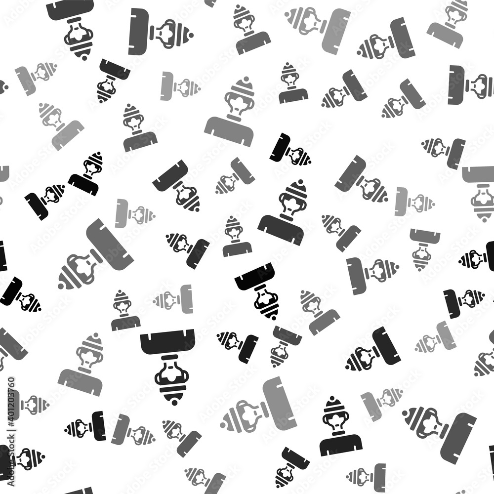 Black Winter athlete icon isolated seamless pattern on white background. Vector. Black Winter athlete icon isolated seamless pattern on white background. Vector.