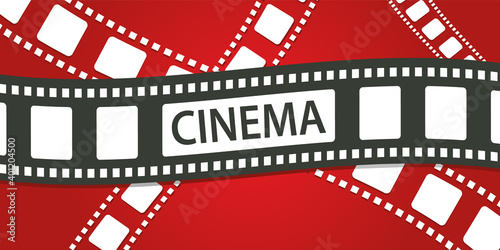 Cinema concept poster red