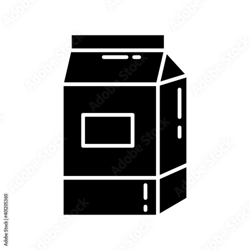 milk box packing silhouette style icon