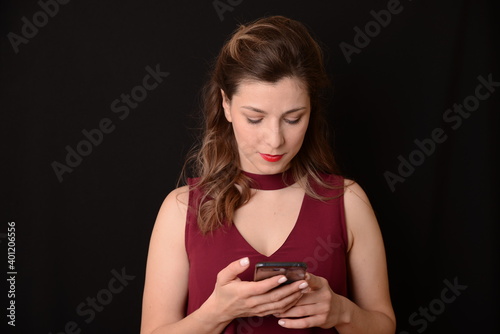 Woman with smart phone