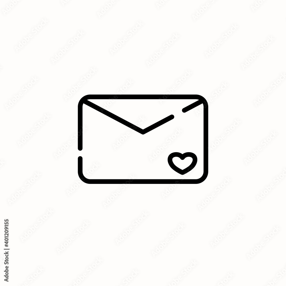Love message icon. Love and affection icon. Outline style icon. Vector Love message icon. Love and affection icon. Outline style icon. Vector