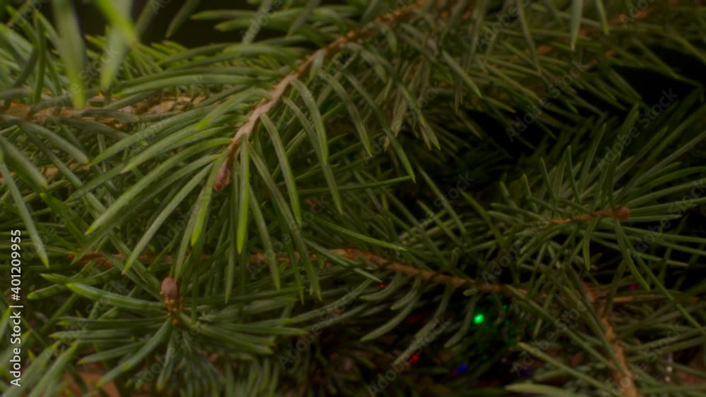 Christmas Tree Decorated With Lights Balls. Christmas Tree Decorated With Lights Balls.