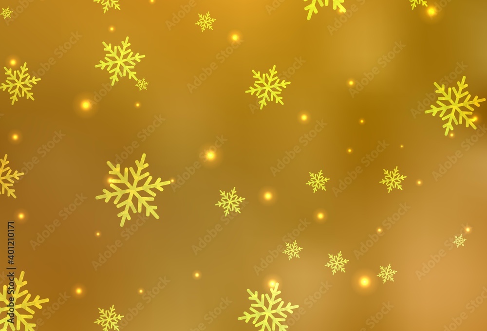 Dark Yellow vector layout in New Year style. Dark Yellow vector layout in New Year style.