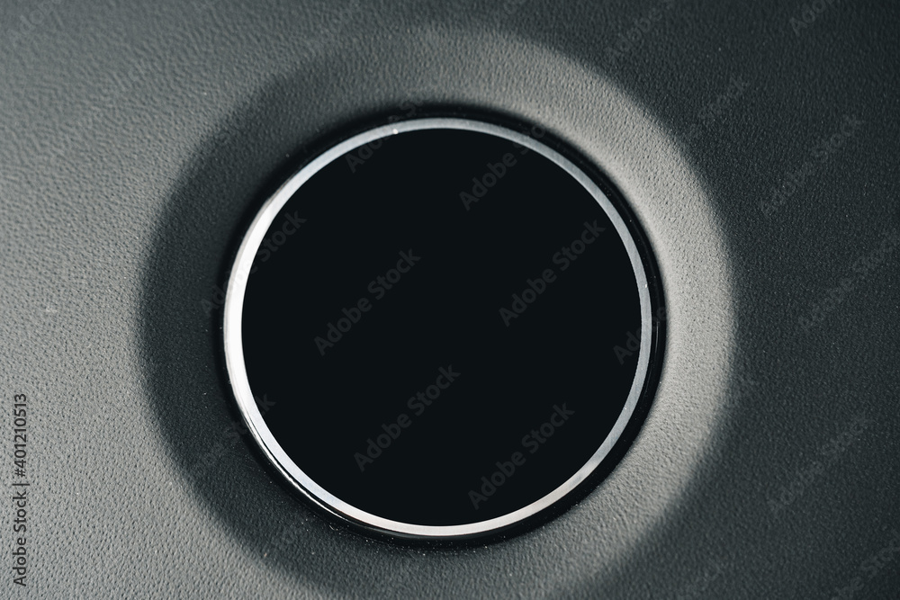 Steering wheel of a luxury car close up Steering wheel of a luxury car close up