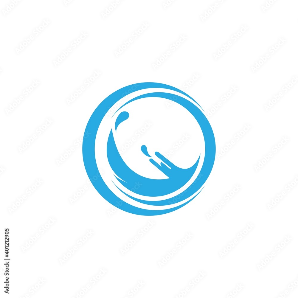 Water wave Logo design