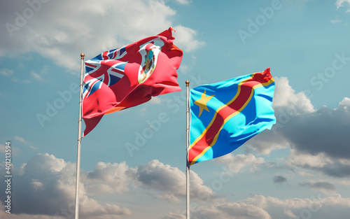 Flags of DR Congo and Bermuda.