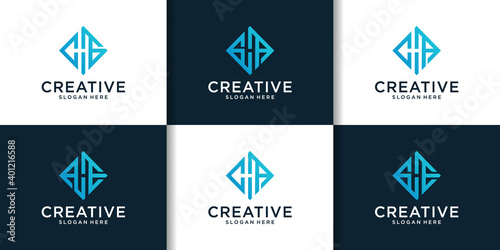 Initial set of H logo design inspiration