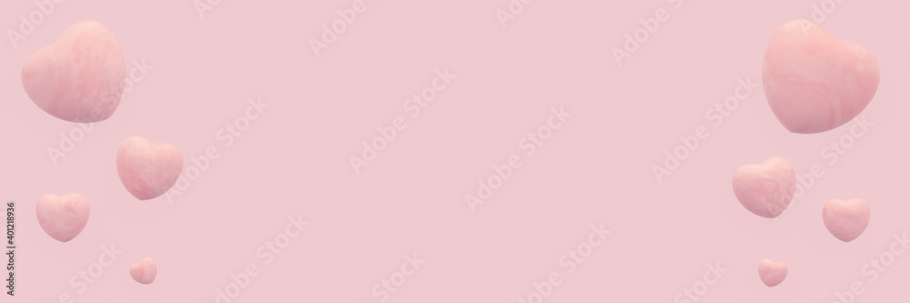 Pink marble hearts. Valentine Day Pink marble hearts. Valentine Day