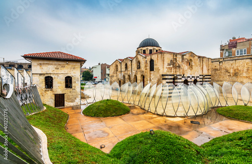 Omer Ersoy Culture Center or Aziz Pedros Church in Gaziantep City of Turkey photo